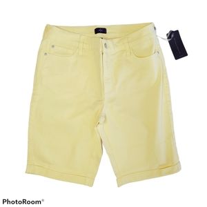 NWT NYDJ Debbie Yellow Bermuda Jean Shorts